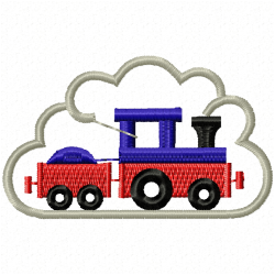 Trains Embroidery Design 4 Trains Embroidery Design 4